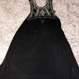 Embroidered & Beaded Black Dress